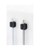 2 Clips multi-usages noirs - 4.5x1.8x4.5 cm