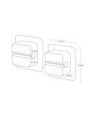 2 Clips multi-usages noirs - 4.5x1.8x4.5 cm