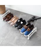 Etagère à chaussures avec roulettes blanche - 83.5x27.5x14.5 cm