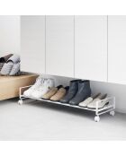 Etagère à chaussures avec roulettes blanche - 83.5x27.5x14.5 cm