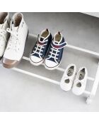 Etagère à chaussures avec roulettes blanche - 83.5x27.5x14.5 cm