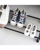 Etagère à chaussures avec roulettes noire - 83.5x27.5x14.5 cm