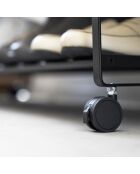 Etagère à chaussures avec roulettes noire - 83.5x27.5x14.5 cm