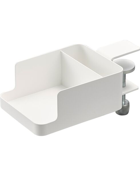 Porte-téléphone & Porte-gobelet de table blanc - 9x16.5x8.2-11 cm