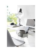 Soporte para teléfono y portavasos de mesa blancos - 9x16,5x8.2-11 cm