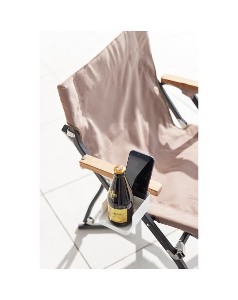 Porte-téléphone & Porte-gobelet de table blanc - 9x16.5x8.2-11 cm