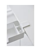 Soporte para teléfono y portavasos de mesa blancos - 9x16,5x8.2-11 cm