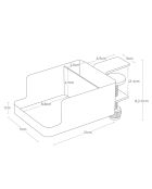 Soporte para teléfono y portavasos de mesa blancos - 9x16,5x8.2-11 cm