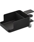 Porta telefono e portabicchieri da tavolo nero - 9x16,5x8,2-11 cm