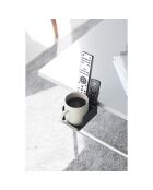 Porta telefono e portabicchieri da tavolo nero - 9x16,5x8,2-11 cm