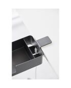 Porta telefono e portabicchieri da tavolo nero - 9x16,5x8,2-11 cm