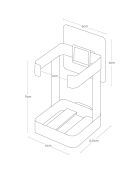 Support pour appareils de soins de la peau blanc - 6x6.5x9 cm