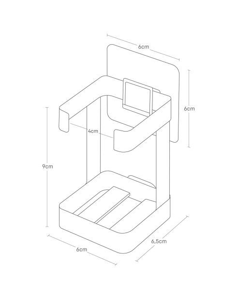 Support pour appareils de soins de la peau blanc - 6x6.5x9 cm