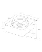 Support multi usage blanc - 5.4x6.2x4.5 cm