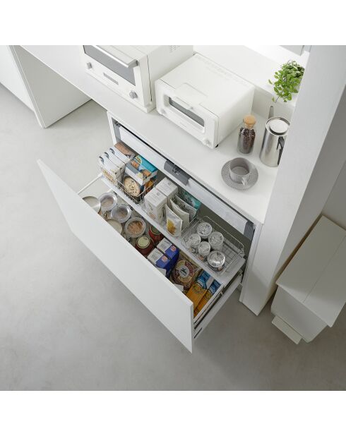 Etagère à tiroir coulissant blanche - 60-108x15x3 cm