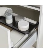 Etagère à tiroir coulissant noire - 60-108x15x3 cm