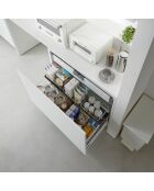 Etagère à tiroir coulissant noire - 60-108x15x3 cm