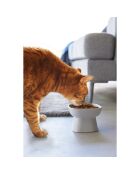 ciotola in ceramica per alimenti per animali bianca - 11x11x8 cm