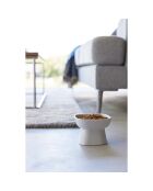 ciotola in ceramica per alimenti per animali bianca - 11x11x8 cm