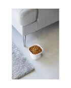 ciotola in ceramica per alimenti per animali bianca - 11x11x8 cm