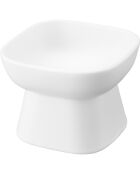 ciotola in ceramica per alimenti per animali bianca - 11x11x8 cm