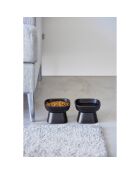 Ciotola in ceramica per alimenti per animali nera - 11x11x8 cm
