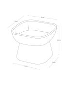 Ciotola in ceramica per alimenti per animali nera - 11x11x8 cm