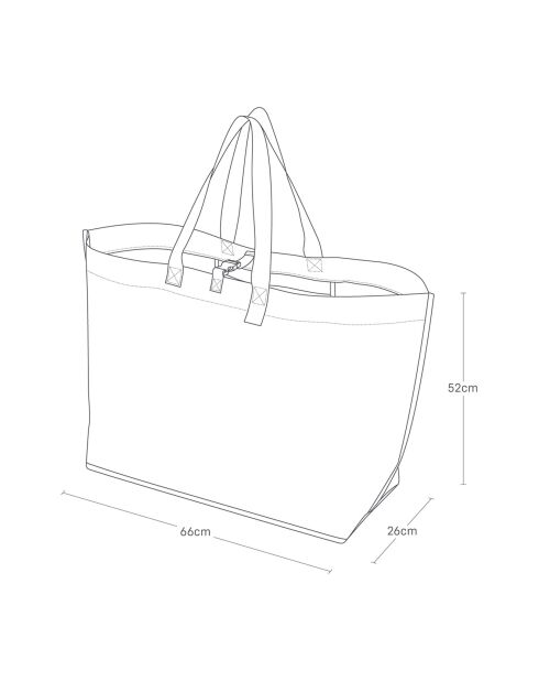 Sac fourre-tout gris - 66x26x52 cm