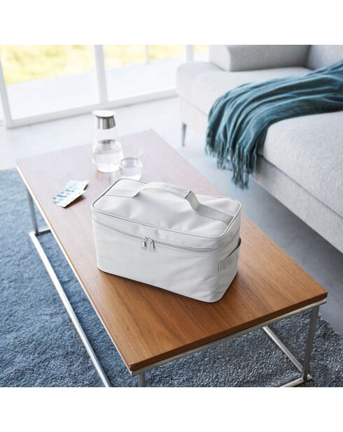 Sac de rangement avec séparateurs gris - 33x16x18 cm