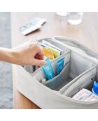 Sac de rangement avec séparateurs gris - 33x16x18 cm