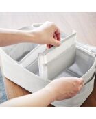 Sac de rangement avec séparateurs gris - 33x16x18 cm