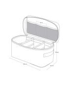 Sac de rangement avec séparateurs gris - 33x16x18 cm