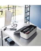 Borsa porta attrezzi con divisorio grigio - 36x16x11 cm