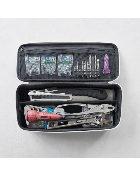 Sac à outils avec séparateur gris - 36x16x11 cm