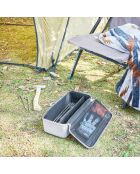 Borsa porta attrezzi con divisorio grigio - 36x16x11 cm