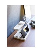 Soporte de carga para teléfonos y dispositivos blanco - 16x11,6x10 cm