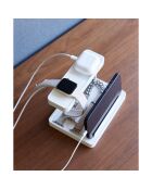 Soporte de carga para teléfonos y dispositivos blanco - 16x11,6x10 cm