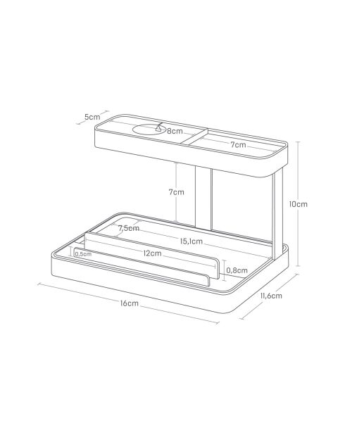 Support de recharge pour téléphone & Appareils noir - 16x11.6x10 cm