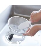 Siliconen magnetische spons met wit handvat - 6x19,5x6,5 cm