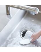 Siliconen magnetische spons met wit handvat - 6x19,5x6,5 cm