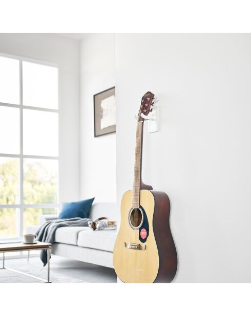 Support mural pour guitare blanc - 8x11.5x14 cm