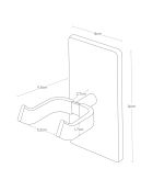 Support mural pour guitare blanc - 8x11.5x14 cm