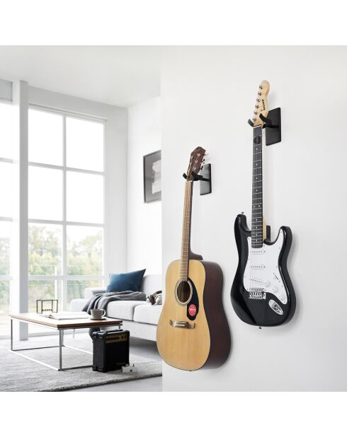 Support mural pour guitare noir - 8x11.5x14 cm