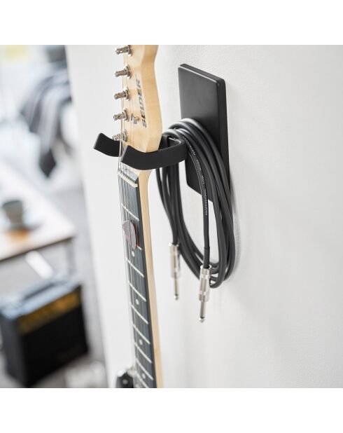 Support mural pour guitare noir - 8x11.5x14 cm
