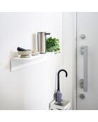 Etagère murale avec panneau magnétique blanche - 50x15.7x9 cm