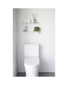 Etagère murale avec panneau magnétique blanche - 50x15.7x9 cm