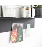 Etagère murale avec panneau magnétique noire - 50x15.7x9 cm