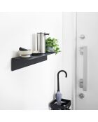 Etagère murale avec panneau magnétique noire - 50x15.7x9 cm