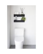 Etagère murale avec panneau magnétique noire - 50x15.7x9 cm