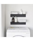 Etagère murale avec panneau magnétique noire - 50x15.7x9 cm